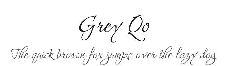 Grey Qo by Robert E. Leuschke — Script Handwritten Font