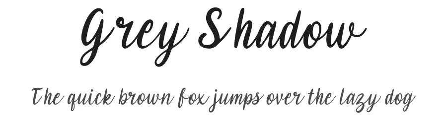 Grey Shadow by Forberas Club — Script Handwritten Font
