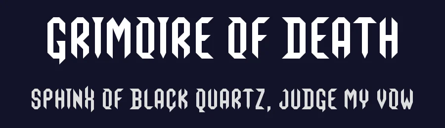 Grimoire Of Death by GGBotNet — Display Font — thumbnail 2