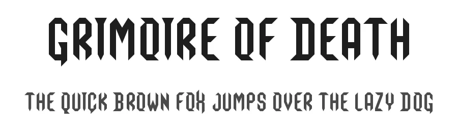 Grimoire Of Death by GGBotNet — Display Font