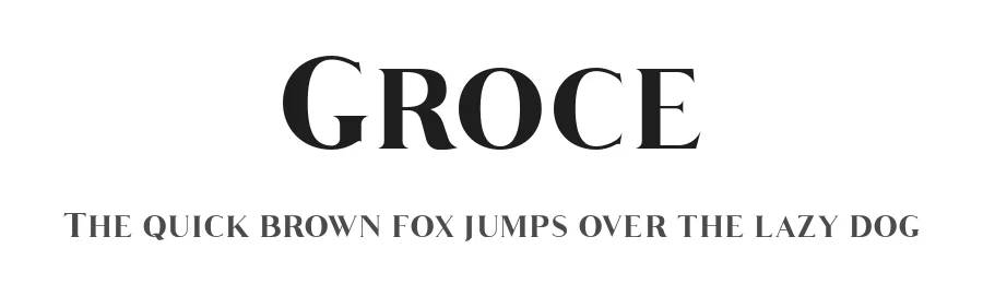 Groce by Craft Supply Co — Serif Font