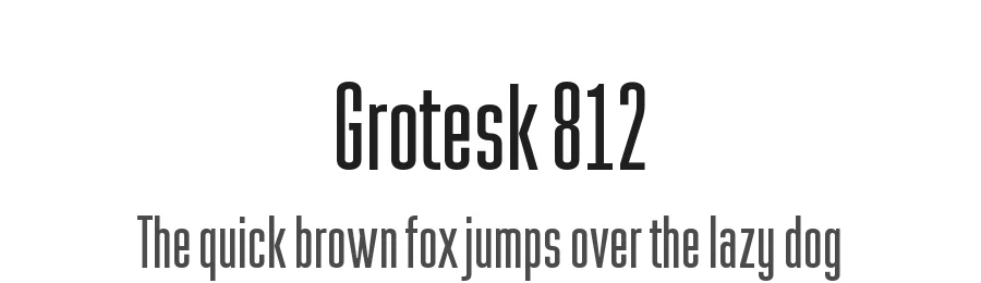 Grotesk 812 by Jens Kutilek — Sans Serif Font