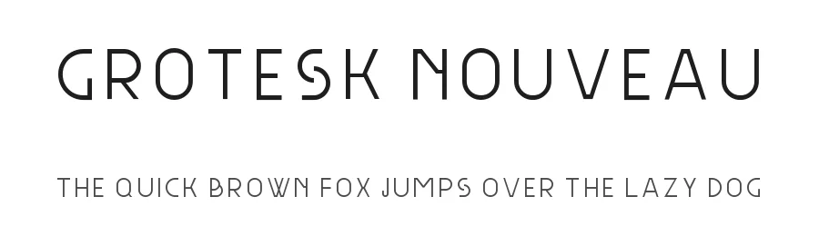 Grotesk Nouveau by Frank Adebiaye — Sans Serif Font