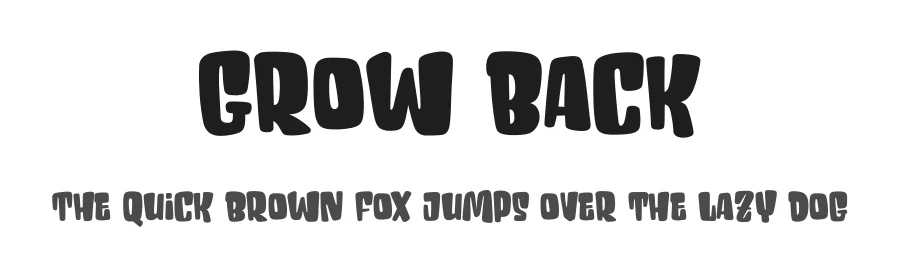 Grow Back by Hanief Farandi — Display Font