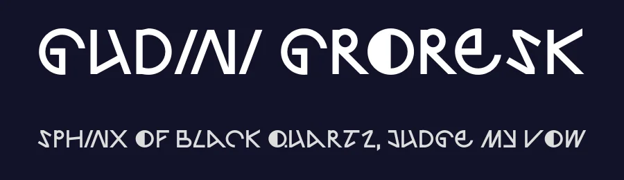 Gudini Groresk by Mikhail Mamikonyan — Display Font — thumbnail 2