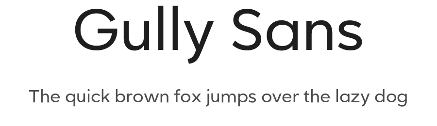 Gully Sans by jaikishan Patel β Sans Serif Font
