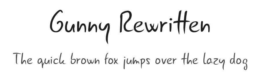 Gunny Rewritten by Vít Čondák — Script Handwritten Font