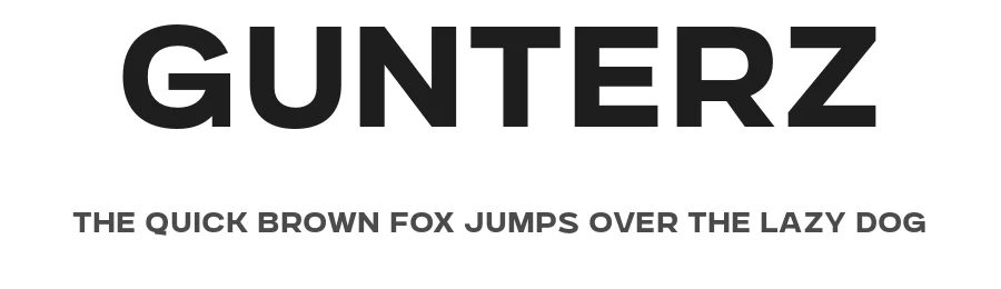 Gunterz by Arwan Sutanto — Display Font