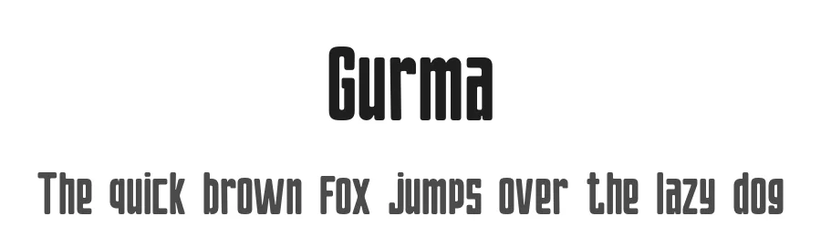 Gurma by Jamaludin Ahmad Sahestya Dharma — Display Font