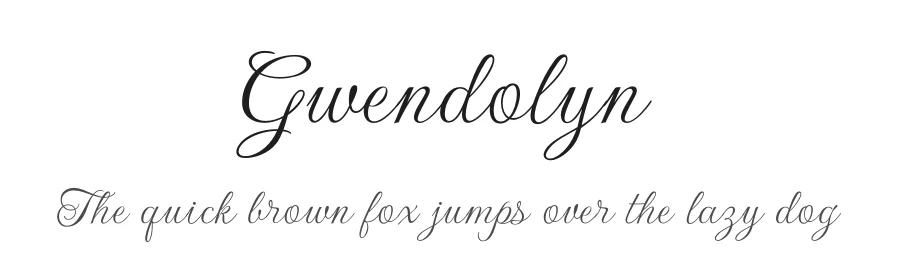 Gwendolyn by Robert E. Leuschke — Script Handwritten Font