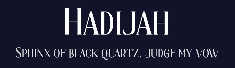 Hadijah by Ridwan Fadilah (Ridwanfil) — Display Font — thumbnail 2