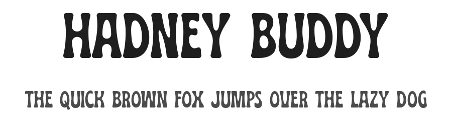 Hadney Buddy by Ahmad Ramzi Fahruddin — Display Font