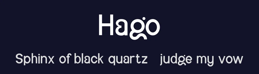 Hago by Sagara Nararya — Display Font — thumbnail 2