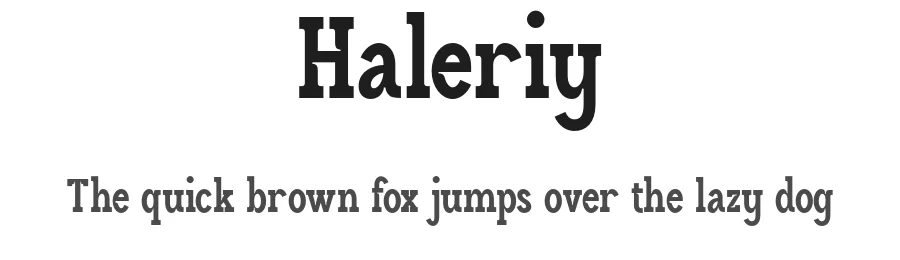 Haleriy by Ragamkata Studio — Slab Serif Font