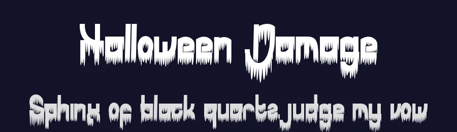 Halloween Damage by Yoga Letter 2025 (Isroni Yoga Prasetya) — Script Handwritten Font — thumbnail 2