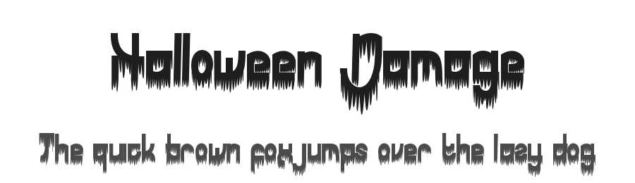 Halloween Damage by Yoga Letter 2025 (Isroni Yoga Prasetya) — Script Handwritten Font