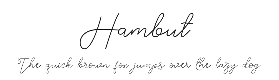 Hambut by Khaidir — Script Handwritten Font