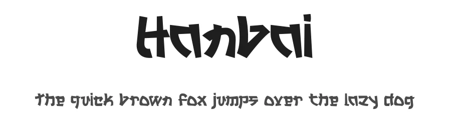 Hanbai by IDEBARENG — Display Font