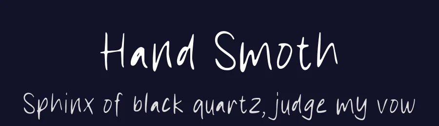 Hand Smoth by MJType (Muhamad Junaid) www.mjtype.com — Script Handwritten Font — thumbnail 2