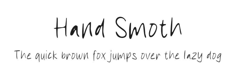 Hand Smoth by MJType (Muhamad Junaid) www.mjtype.com — Script Handwritten Font