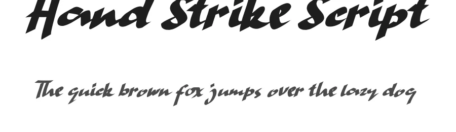 Hand Strike Script — Script Handwritten Font