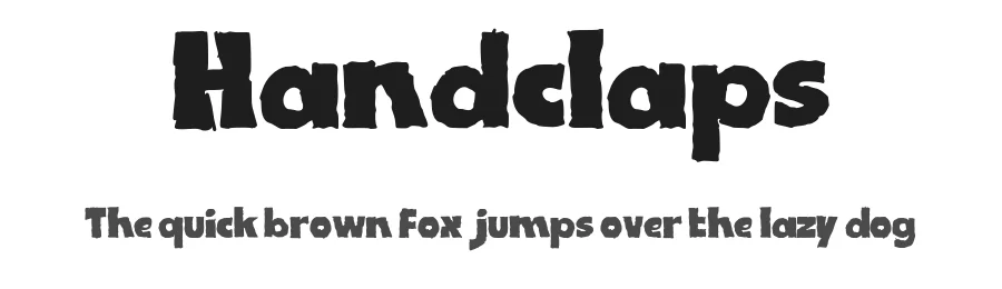 Handclaps by Pandeka Studio — Display Font