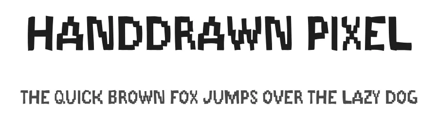 Handdrawn Pixel — Script Handwritten Font