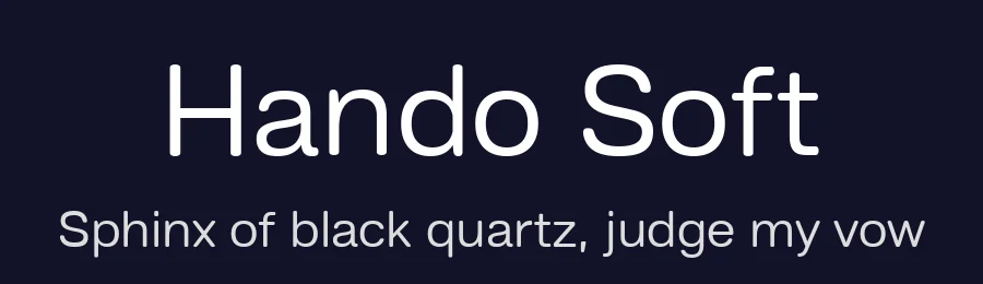 Hando Soft by Eko Bimantara — Sans Serif Font — thumbnail 2