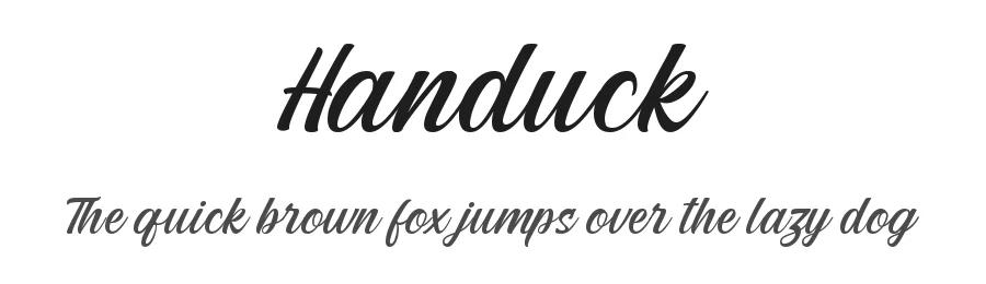Handuck — Script Handwritten Font
