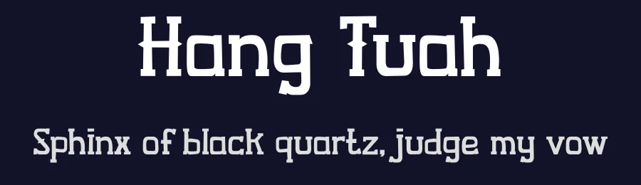 Hang Tuah by PINISIART TEAM — Display Font — thumbnail 2