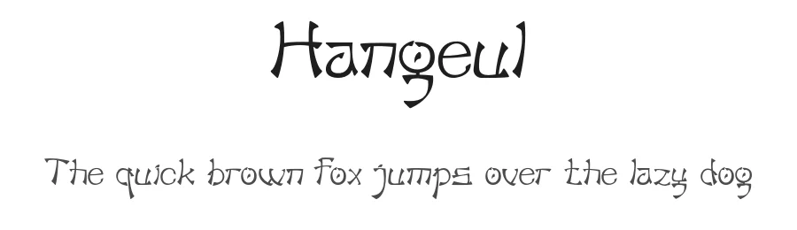Hangeul by Gabrielle Devina S — Display Font