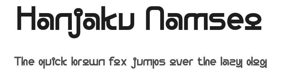 Hanjaku Namseo by Gabrielle Devina S — Display Font