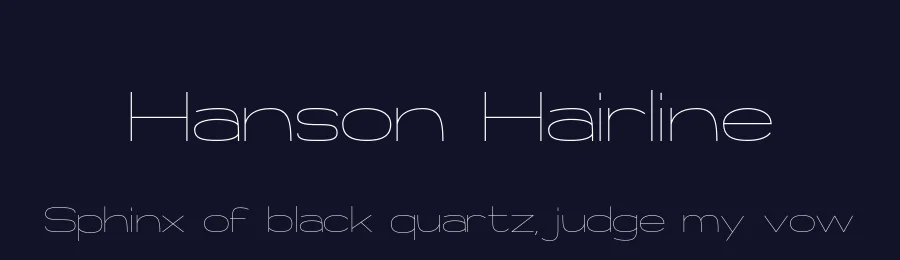Hanson Hairline — Sans Serif Font — thumbnail 2