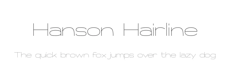 Hanson Hairline — Sans Serif Font