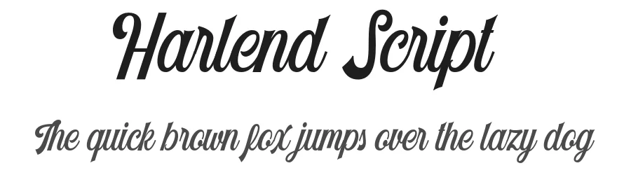 Harlend Script — Script Handwritten Font