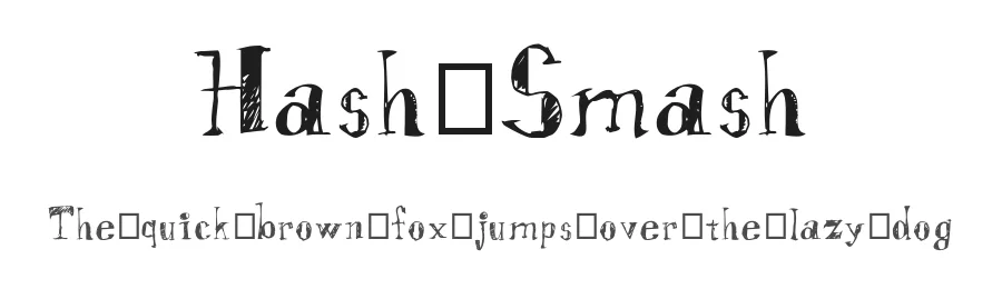 Hash Smash — Script Handwritten Font