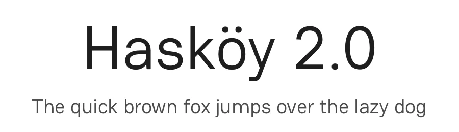 HaskΓΆy 2.0 by Ertekin Erdin β Sans Serif Font
