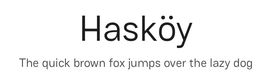 Hasköy by Ertekin Erdin — Sans Serif Font