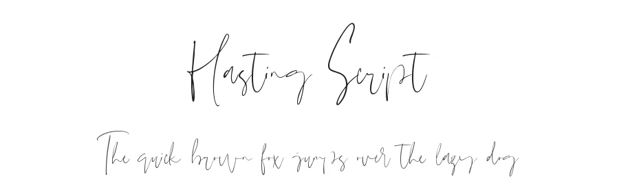 Hasting Script by Muhamad Yusron  Billah — Script Handwritten Font
