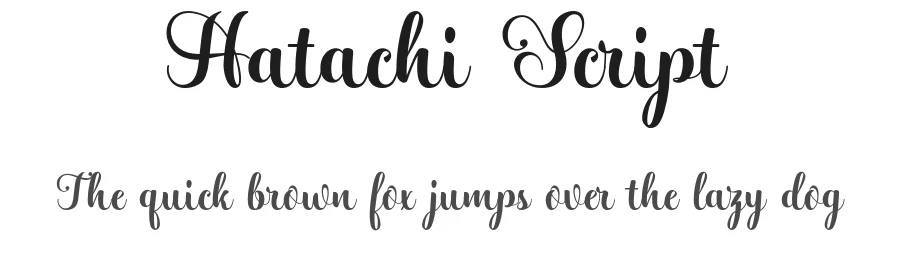 Hatachi Script by marwah — Script Handwritten Font