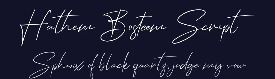 Hathem Bosteem Script by Muhammad Farhan Sholeh Ramadhika — Script Handwritten Font — thumbnail 2