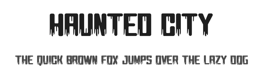 Haunted City — Display Font