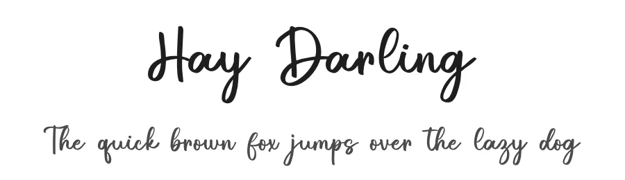 Hay Darling by Jefri Dwi Alfatah — Script Handwritten Font