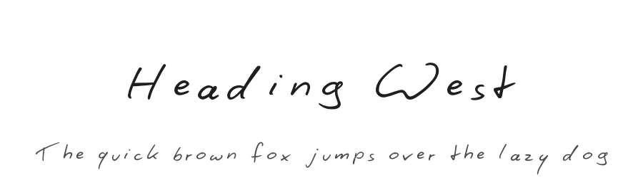Heading West by Stephan Wagner — Script Handwritten Font