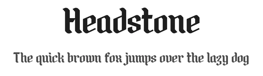 Headstone by Yogiswhara Dio Prakoso Riadi — Display Font