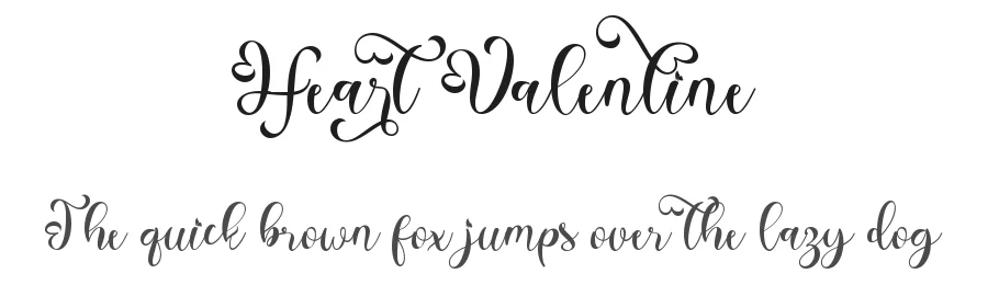 Heart Valentine by Yoga Letter 2025 (Isroni Yoga Prasetya) — Script Handwritten Font