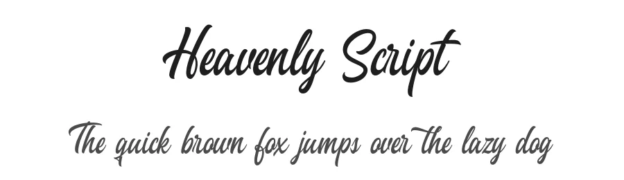 Heavenly Script by Andrie Nugrie — Script Handwritten Font