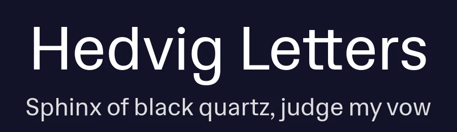 Hedvig Letters by Alexander Örn & Tor Weibull — Sans Serif Font — thumbnail 2