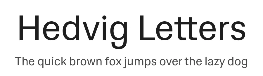 Hedvig Letters by Alexander Örn & Tor Weibull — Sans Serif Font