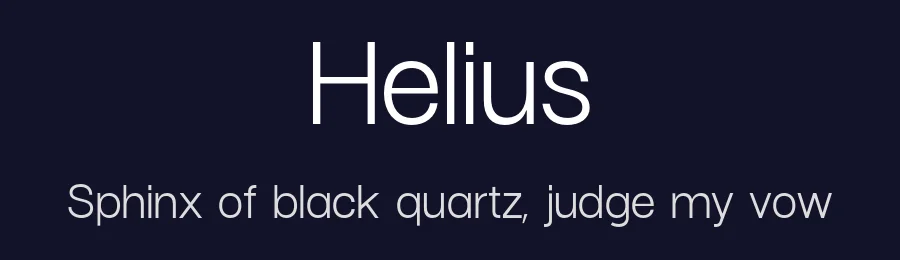 Helius by Moran Ein-Dor, Idan Shadi — Sans Serif Font — thumbnail 2
